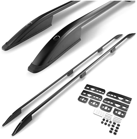 CHROMEMASTER | Dachreling Dachträger Kompatibel mit VW Transporter T5 L2 LANG 2003-2015; Zur Befestigung der Dachgepäckträger, Dachkörben, Dachboxen oder Dachfahrradträger; Konstruktion aus Aluminium