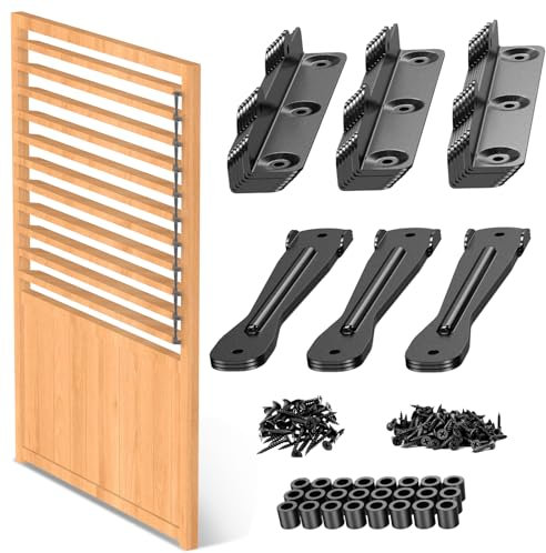 Kit de quincaillerie pour persiennes - Supports de système de store - Pour volets de clôture à faire soi-même - Parfait pour les jardins, les patios et les espaces extérieurs, utilisation en intérieur