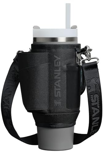 STANLEY All Day Quencher Carry All for 30 oz Tumbler with Handle | Crossbody Bag with Phone Holder Pocket, Card Sleeve & Detachable Strap | Water Bottle Carrier Bag | BPA-Free | Black