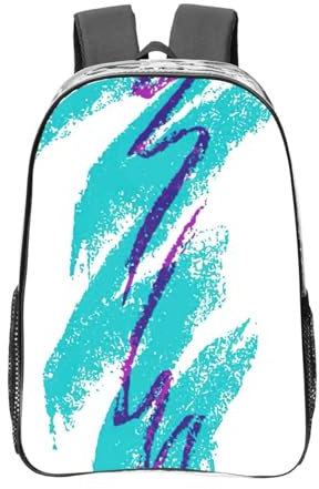 JIPOFD Transparenter Rucksack im 90er-Jahre-Design, stilvoller transparenter Rucksack für Sportveranstaltungen, Festivals, Konzerte, Damen, Herren, Unisex, Transparent, Einheitsgröße, Reiserucksäcke