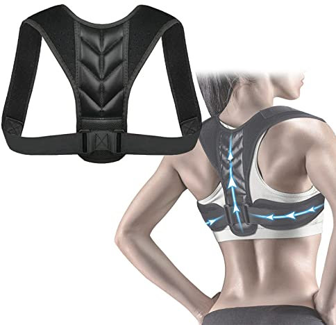 Correttore Postura Uomo Donna, 68-91cm Busto Fascia Posturale Spalle E Schiena Traspirante Regolabile Per Correggere La Postura E Alleviare I Dolori Alla Schiena, Al Collo, Alla Nuca E Alle Spalle