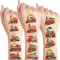 Qpout 10 Blatt Zug temporäre Tattoos für Kinder Geburtstagsfeier Zubehör, Dampfeisenbahn Thema Aufkleber, Klassenzimmer Belohnungen