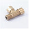 BgnEhRfL Messing-Rohrverschraubungen 2 stücke 1/4 Weiblich-Weiblich-Männlich T 3 Weg Messing Rohr Fitting Anschluss Wasser Kraftstoff Gas