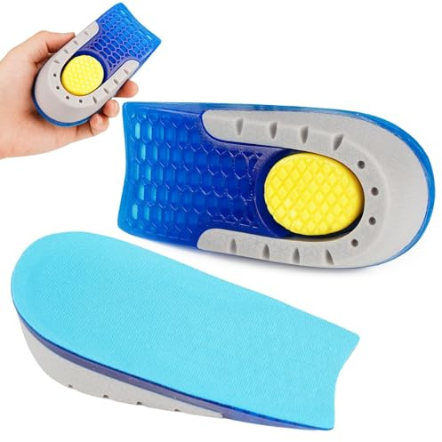 AINIUNIU Gel Erhöhung Höhe Einlegesohlen, 1Paar Erhöhung Schuheinlagen, Unisex Atmungsaktive Unsichtbar Erhöht Einlegesohlen Schuh Pad, Unsichtbare Schuhlifteinsätze Stoßdämpfung 3,5cm
