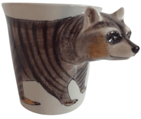 B2SEE Tasse motif animal tasse cadeau en céramique cuisine café thé (raton laveur)