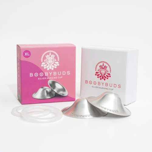 The Original Silver Nursing Cups for Breastfeeding Mothers – 999 Silver Breastfeeding Cups & Nipple Covers – Universal Fit – Nickel Free