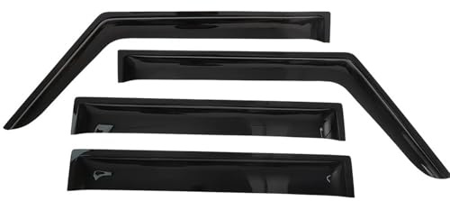 GAYCLG Windabweiser Auto-Seitenfenster-Windabweiser, Entlüftungsvisiere, Außen-Passform für Jeep Wrangler JL 2018–2022, JK 2007–2018, 2/4-türig(for JK 07-18 4 Door)