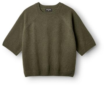 Dilling Damen-Pullover aus Lammwolle mit halben Ärmeln