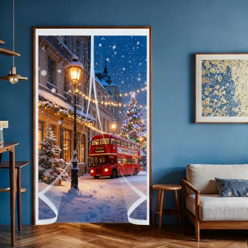 Thermovorhang Tür 85 x 200 cm Winddicht, Thermo Kälteschutz Winter Wasserdicht Und Warme, Magnet Wärmeschutzvorhang Tür für Terrassentür Balkontür, A