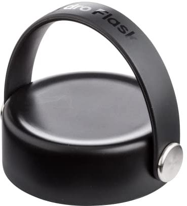 HYDRO FLASK - Bouchon avec sangle flexible pour bouteilles à ouverture large - Étanche - Isolation Honeycomb en nid d'abeille - Lavable au lave-vaisselle - Noir