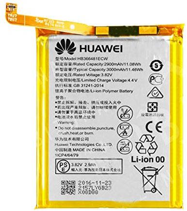 HUAWEI® BATTERIES Glitzy Gizmos originale Huawei® Batteria sostitutiva HB366481ECW per Honor 8/P9/P8 Lite 2017/P10 Lite
