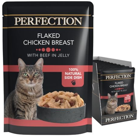 HiLife Perfection Cat Food Chicken Breast with Beef in Jelly, 18 x 70 g Pouches