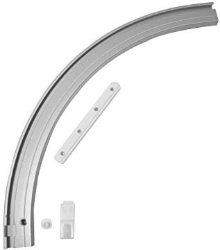 GARDINIA 31460 Rundbogen für Aluminium-Vorhangschiene 1-läufig Links 20 x 20 cm