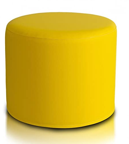 Ecopuf Pouf Hocker Roller - Gepolstert Sitzhocker aus Kunstleder - Ultraleicht - Abnehmbaren Bezug