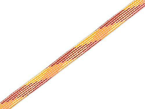 ALB Stoffe 1m Flachkordel Twist Me Plaid Curry-rosa Scuro-brucciato-meringa 15mm
