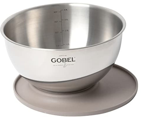Gobel - Cul de poule inox avec couvercle-base Ø 24 cm, Silver