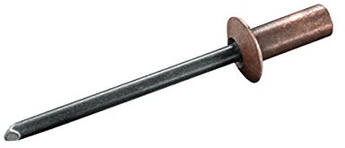 GOEBEL® - 1000 x Dicht-Becherblindnieten Kupfer/Stahl (Ø x L) 3,2 x 8,0 mm mit Flachkopf - Dicht-Becherblindniete - Becher Blindniete - Dichtblindniete - Bechernieten - Dichtnieten - CUP