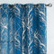 FMFUNCTEX Blau Silber Voile Vorhänge Transparente Metallic Zweige Muster Gardinen für Wohnzimmer Leinenoptik Vorhang Halbtransparente Modern Ösenschals für Schlafzimmer 2er Set, 245 x 127 cm (H x B)