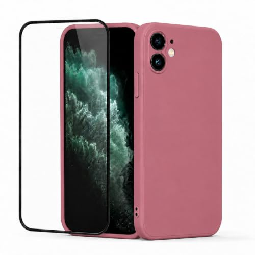 ameego Premium Liquid Silicone Case Compatible with iPhone 11Pro, Soft Microfibre Lining, Shockproof Protective Cover, Wireless Charging Compatible (Red)