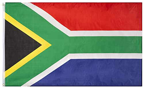 MUWO Flagge Nations Together 90 x 150 cm Nationalmanschaften, doppelseitige Gartenflagge, wetterfeste Fanflagge, Fußballflagge Polyester Länderfagge Deutschland mit Ösen (Südafrika)