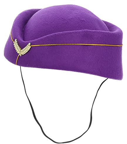 Toyvian Flughafen Stewardess Hut Elegante Uniform-Kopfbedeckung Für Cosplay Und Dekoration Stilvolles Design Leuchtendem Für Partys Und Besondere Anlässe