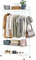 Solerconm portant à vêtements，portant penderie à porte manteau porte vêtements portant penderie avec roulettes pour chambre étagère de rangement porte manteaux(Blanc)