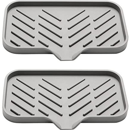 2 x Silicone Kitchen Soap Tray, Sink Tray, Drain Sponge Tray, Sink Tray, Used for Sponge Soap Dispenser Scourers