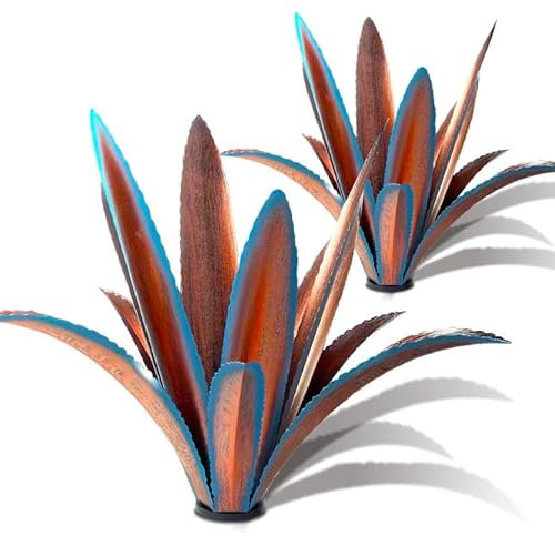 Vergrößern, verdickt, windabweisend, Metall, Agave, Garten, Kunst, Metallpflanze, Landgarten, Skulptur, Statue, Outdoor-Dekoration, Agave, Metall, Pflanze, Hof, Garten, Rasen, Ornament, Geschenk (2,
