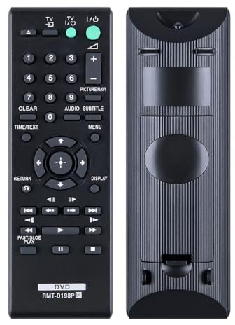 GOUYESHO Télécommande de Rechange RMT-D198P pour Lecteur de Disque Sony pour Blu-Ray DVP-SR370 DVP-SR360 DVP-SR760HP DVP-SR760H DVP-SR160 DVP-SR170 DVP-SR150 DVP-SR750H DVP-SR120 DVP-SR120 DVP-SR8R150