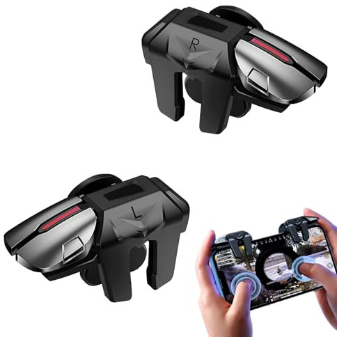 Rumgug PUBG Triggers 6 Dita Joystick Controller, Joystick Grilletti L1R1 L2R2 Rapid-Fire Tiro Veloce Smartphone Mobile Gamepad di Gioco Portatile Gaming Game Trigger Compatibile con Android iPhone