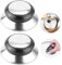 Visxcnu 2Pcs Perillas para Tapa de Cacerola, Asas y Pomos Universales de Repuesto, Mango de Olla para Salsas,Pomo de Tapa de Acero Inoxidable Para Olla para Tapadera Utensilios de Cocina de Repuesto