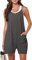Haibang Salopette Donna Estiva Scollo a V Tute Corte Donna Senza Maniche Allentata Casual Jumpsuit con Tasche Morbida Monopezzi e Tutine Elegante Overall Rompers Pantaloncini Spiaggia Vacanza Outfit