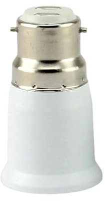 Bayonet to Edison Screw Bulb Base Adapter Converter for Ceiling Fans, Pendant Lights, Chandeliers