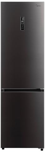Midea Kühlschrank Kombi No Frost 59,5 cm Breite x 201 cm Edelstahl Schwarz