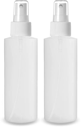 ljdeals Botellas de plástico con atomizador de 4 onzas, niebla fina, recargables, reutilizables, botellas vacías para uso doméstico, aceites esenciales, perfumes, tamaño de viaje, paquete de 2