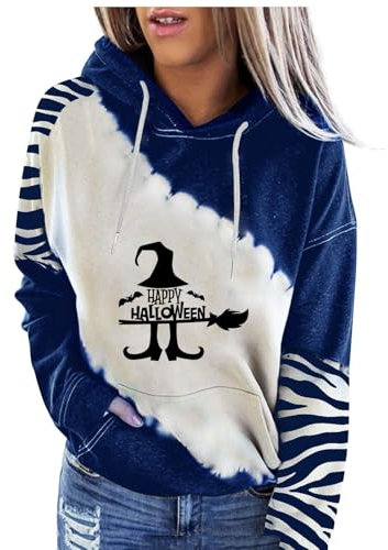 Generisch Kapuzenpullover Damen Farbblock Langarm Winterpullover Lustig Pullover Oberteile Lässig Sweatshirt mit Kapuze Teenager Vintage Hoodie Aufdruck Damenpullover Sport Kapuzenpulli Langarmshirt