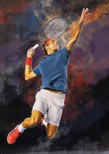 CYQFEZ Jigsaw Puzzle 1000 Pieces Tennis Poster Colorful Ability Game For The Whole Family Adult Fx110Pv