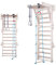 Sinbide Gimnasio Juego de Escalada, Gimnasio Infantil de Interior, Escalera Sueca Montessori, Muro de Barras, Muro de Gimnasia + Anillas de Gimnasia, Escalador para Niños (B)