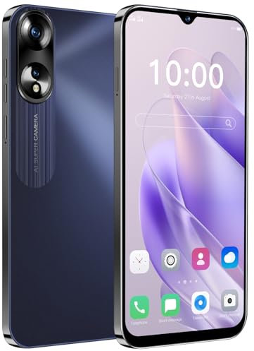 JoyHandy 4G Dual SIM Handys, 32GB ROM 128GB Erweiterung, 6.3'' Billiges Smartphone mit 4500mAh Batterie, 15MP+8MP Dual Kamera, Gesicht entsperren, GPS (Black)