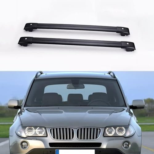 ANYANH 2 Stück Aluminium Dachträger für BMW X3 E83 2003-2011, Aluminium Gepäckträger Diebstahlsicherung Dachboxen Dachgepäckablage