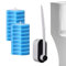 Toilet Scrubber With Refills | Limescale Remover - Stain Remover With 16 Toilet Cleaner Refill Pads For Rust, Cleaning Toilet