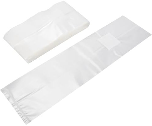 Diheohg 50 StüCke 10X20 PVC Pilzbrut Wachsen Tasche Substrat HöHe Temp Pre Sealable Garten Liefert Wachsen
