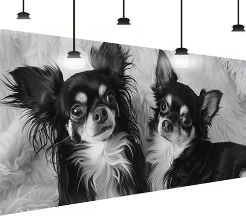 Hund Diamond Painting Groß XXL 50x100 cm, DlY Hund Diamant Painting Bilder Kinder, Full drill Daiments Malerei Erwachsene, 5D Diamond Art Mosaic Bastelset Kunst Malerei Stickerei Set Wand Dekor E-RA