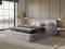Luxusbetten24 Designer Polsterbett Harmon 120x200 mit Stauraum | Bezug: Cord | Farbe: Taupe