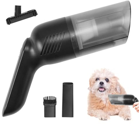 yakermur Aspiradora eléctrica para pelo de gato, cepillo eléctrico para mascotas, removedor de pelusa de animales pequeños, suministros multifuncionales de aseo para mascotas para uso en interiores o