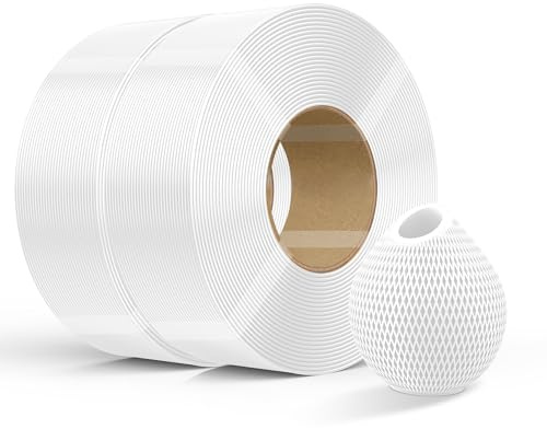 Creality PETG Filament Refill 3D Printer Filament, 2kg 1.75mm(2.0 kg) Refilament for Bambu Lab Reusable Spool, Dimensional Accuracy ± 0.03mm, PETG 2 White