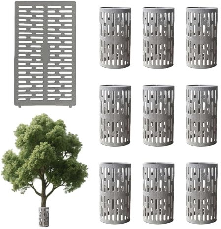 Creperture Lot de 10 protections de tronc d'arbre, 34 x 20 cm, en plastique, extensible, protection pour arbres fruitiers et plantes forestières