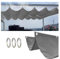 Retractable Wave Sun Shade Sail, Water Proof Pergola Shade Cover With Mounting Kit, UV And Sun Protection Canopy For Yard Deck Lawn Garden Patio Carport(Gray)