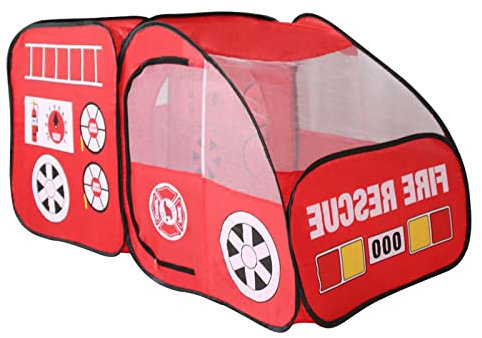 Colcolo Spielzelt, Süßes Feuerwehrauto für Den Und Außenbereich, Spielhaus, Zelt, Spielzeug für Kinder Ab 6 Jahren, Interessantes Spiel