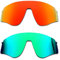 SOODASE Für Oakley Sutro Lite Sweep Sonnenbrille Rot/Grün 2 Paar Polarisiert Ersatzlinsen